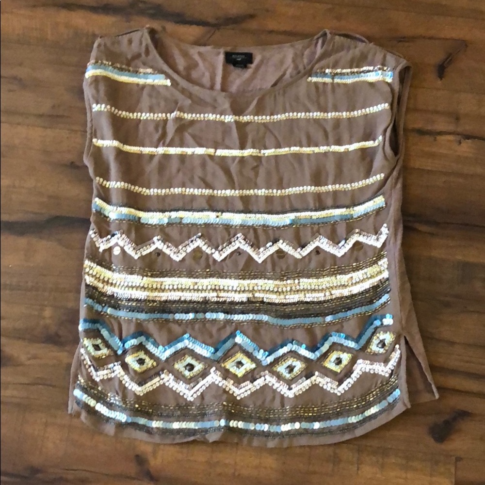 Anthropologie shirt with beaded front